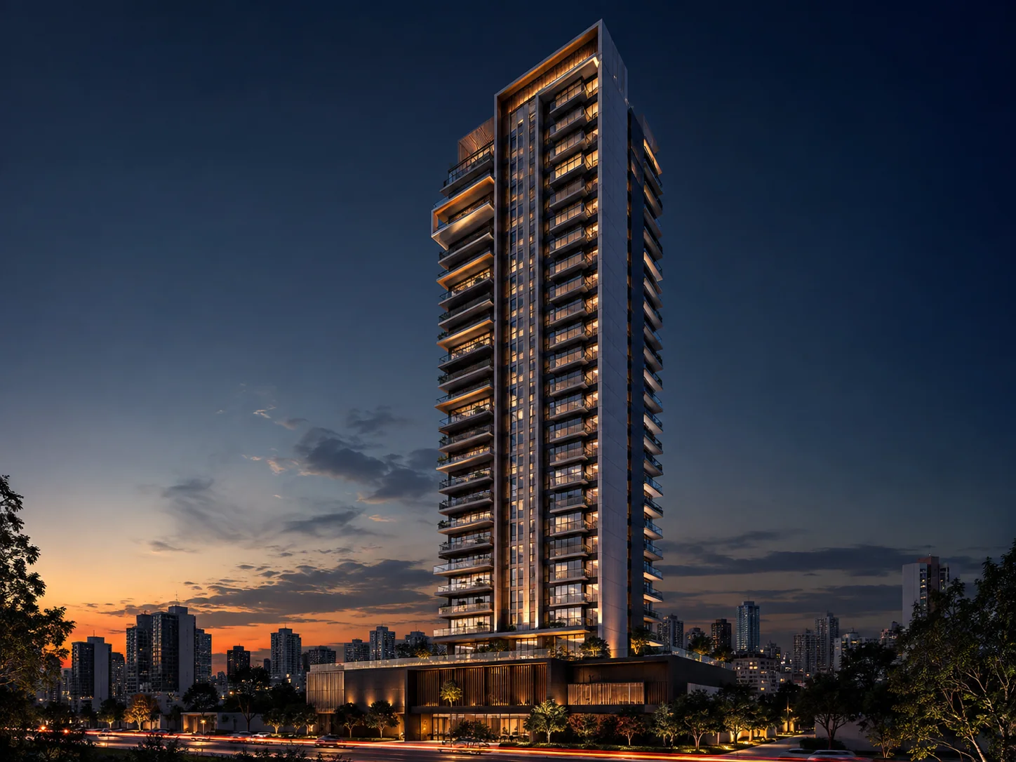 Render ilustrativo do empreendimento Vértice 127 Residence